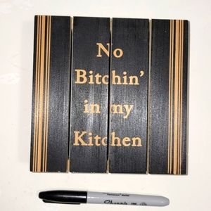 Wooden kitchen sign